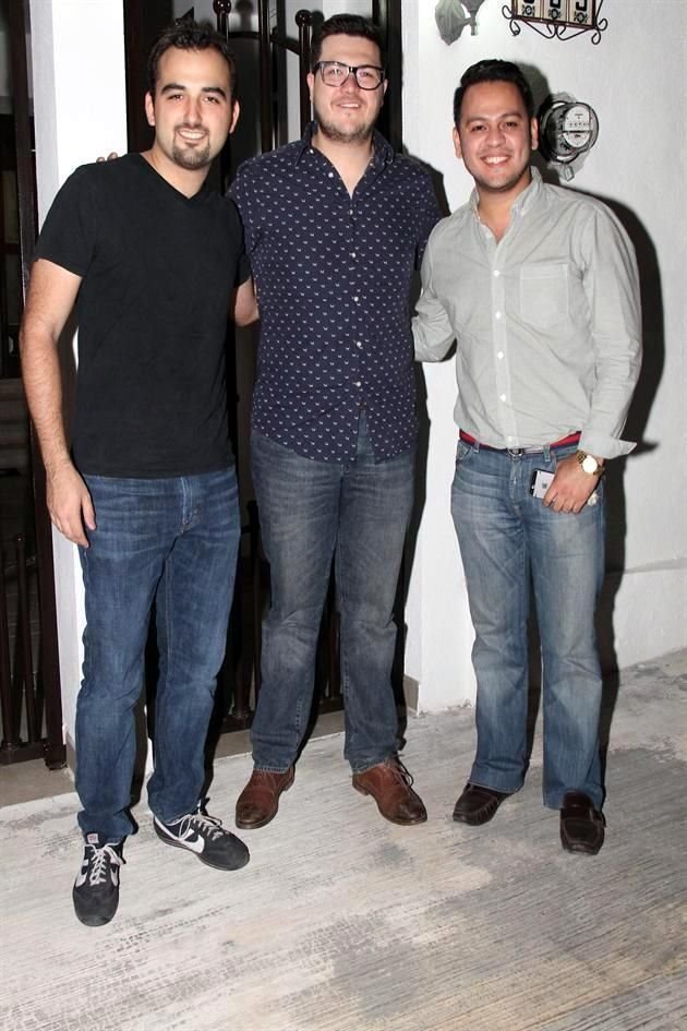 Javier Morales, Ricardo Verástegui y Daniel Chong
