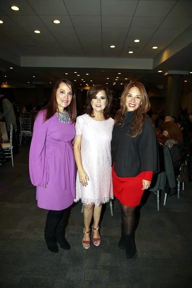 Mayra García de Serna, Myrna Salazar de Villarreal y Elisa Olivares