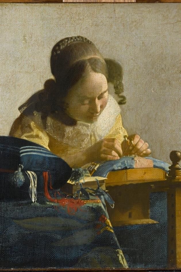 Al igual que 'La encajera', también de Vermeer.