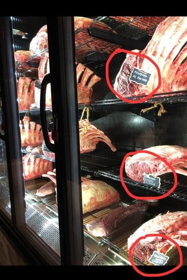 También Al Pacino, entre otras personalidades tiene su pedazo de carne añejándose en el restaurante de 'Salt Bae' en Nueva York.