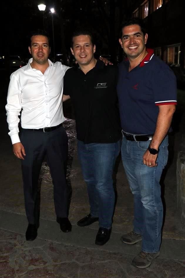 Javier Bortoni, Fabricio Santos y Bernardo Elizondo