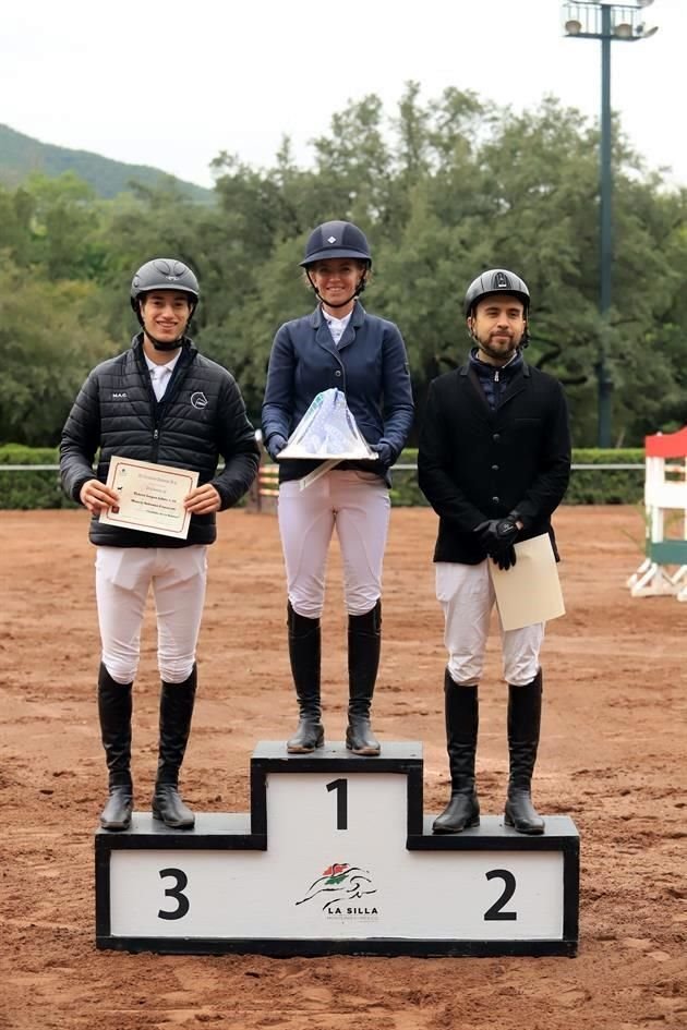 CATEGORÍA LIBRE 1.30 3er. Lugar Marco Canavati, 1er. Lugar Charlotte Van Breemen y 2do. Lugar Alfonso Romo Garza