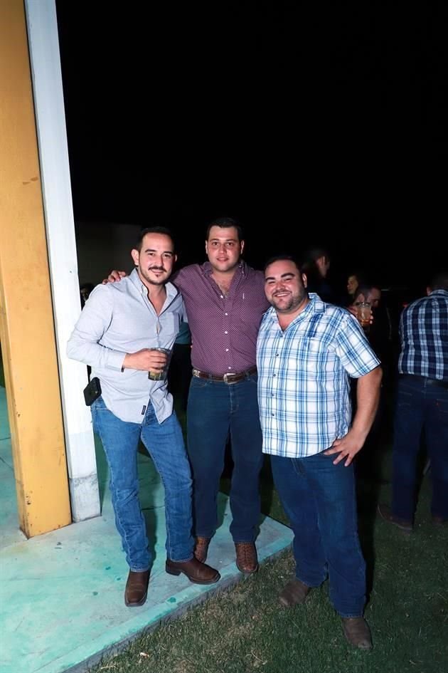 Alejandro Garza, Édgar Zambrano y David Israel Garza