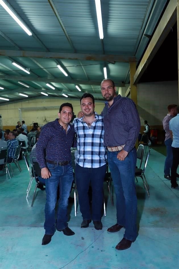 Gerardo Castro, Aradio Zambrano y Eliezer Martínez