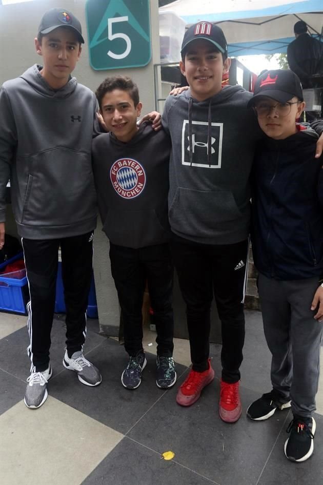 Mauricio Farías, Santiago Garza, Flavio Cera y Felipe Salido