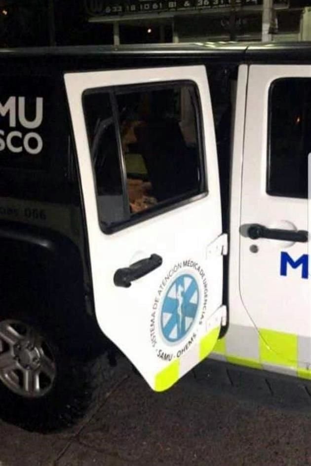 Este es el jeep del cual sustrajeron el equipo de terapia intensiva móvil.