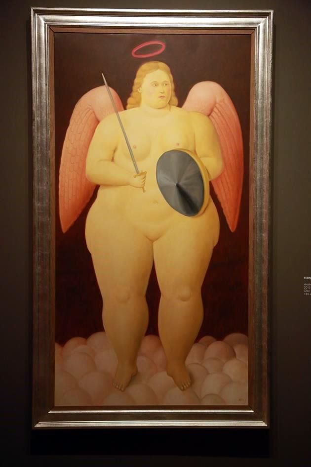 'Arcángel', de Botero, obra donada por el artista a la UANL el año pasado.