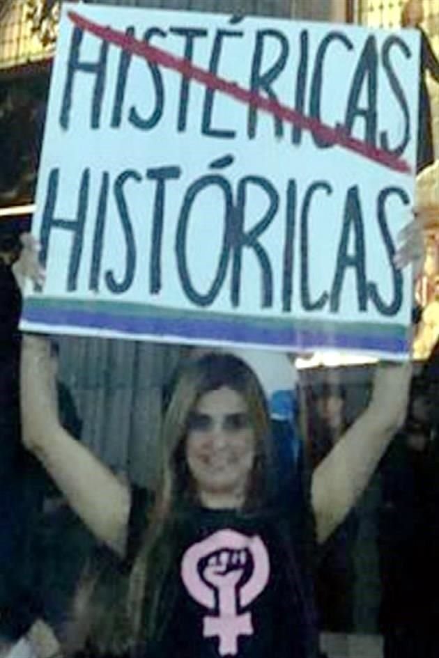 Alicia Lizárraga participó en la concentración y en la marcha.