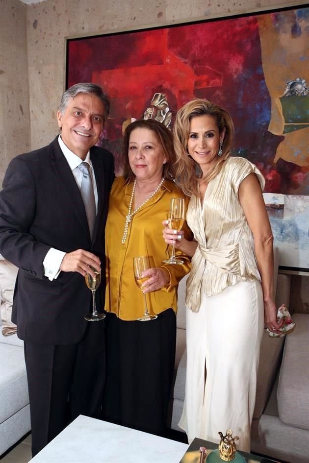 Frida Boehringer con la pareja.