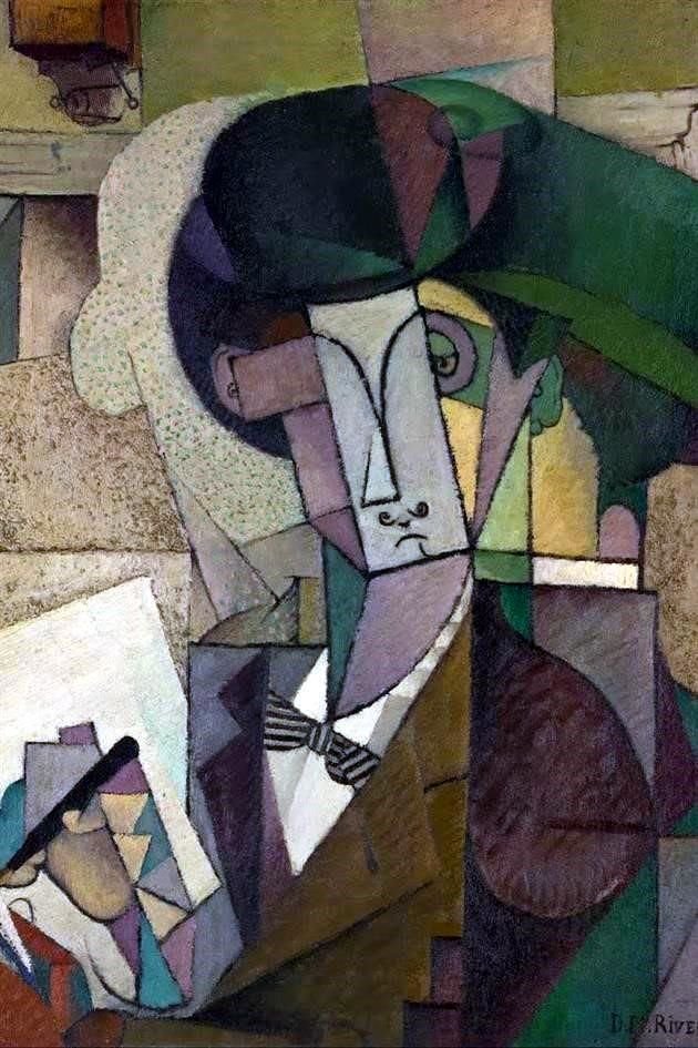 'El Joven de la Estilográfica', de 1914, es parte de lo que podrás admirar en la expo  virtual 'Diego Rivera y el Cubismo'.