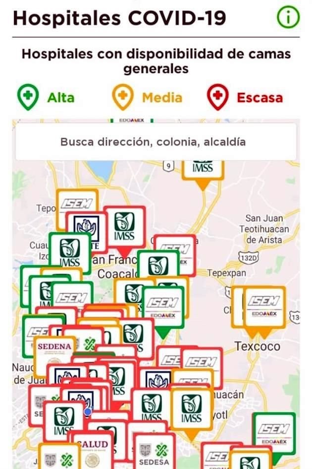 La demanda de hospitalización sigue creciendo en la Zona Metropolitana del Valle de México.