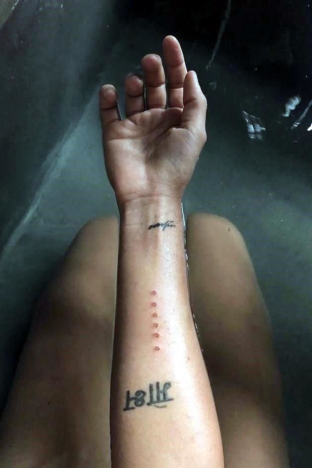 La artista mostró en su Instagram la marca del ritual.