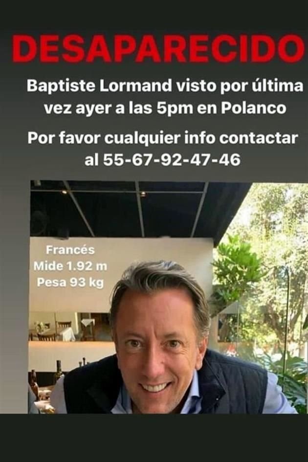 Había sido reportado como desaparecido el 27 de noviembre.