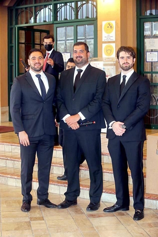 Paul Urías, Adrián Madero y Guillermo Rodarte