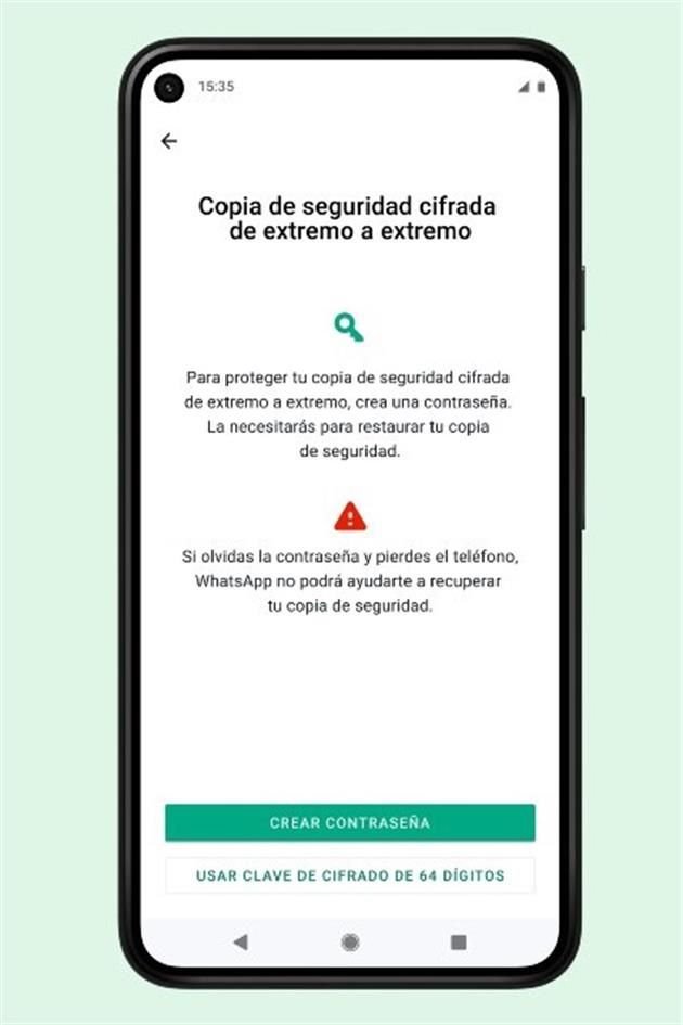 Con esta función, los respaldos de chats tendrán una capa extra de seguridad con una contraseña.