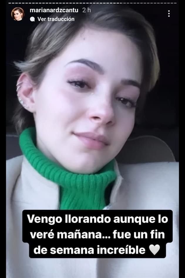 Mariana publicó una serie de historias en Instagram.