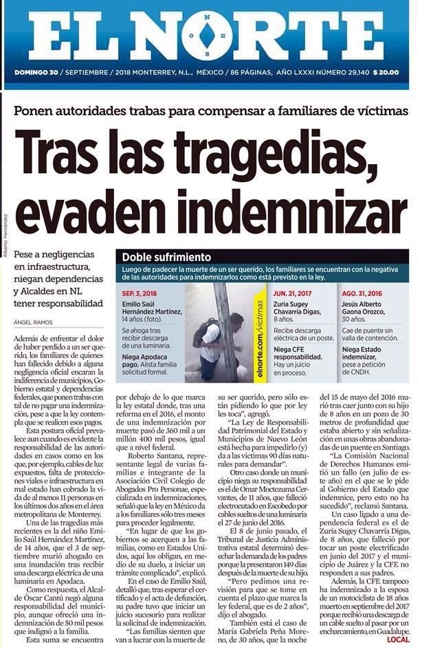 El caso de Omar, de 11 años, que murió electrocutado al tocar cables sueltos de una luminaria en Escobedo, fue evidenciado en el 2018.