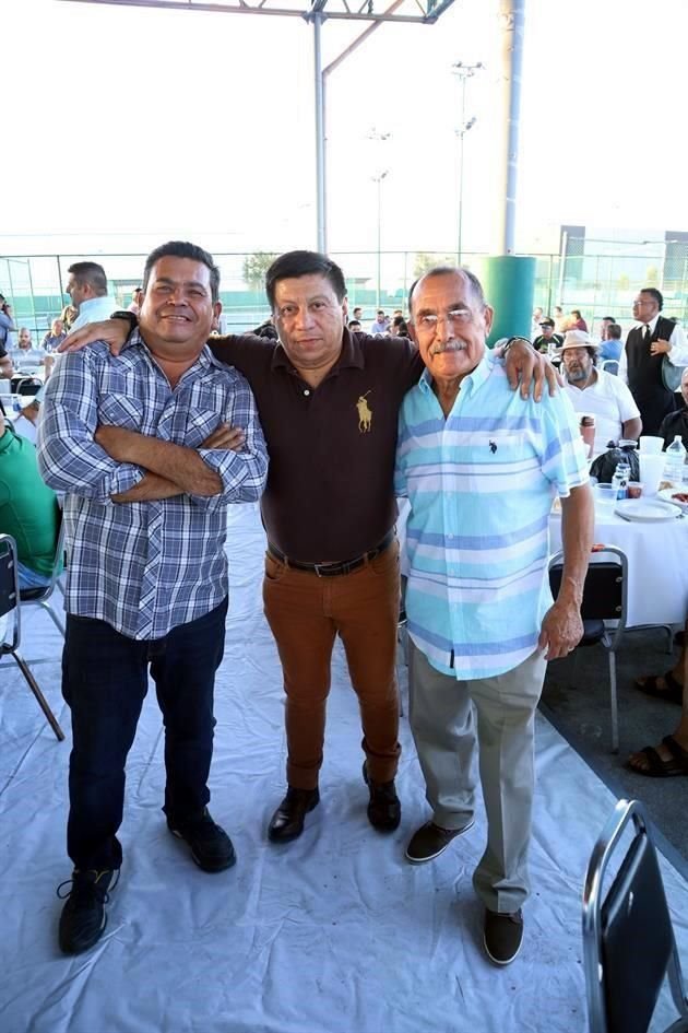 Armando Soto, José Estrada y Alfonso Pedraza