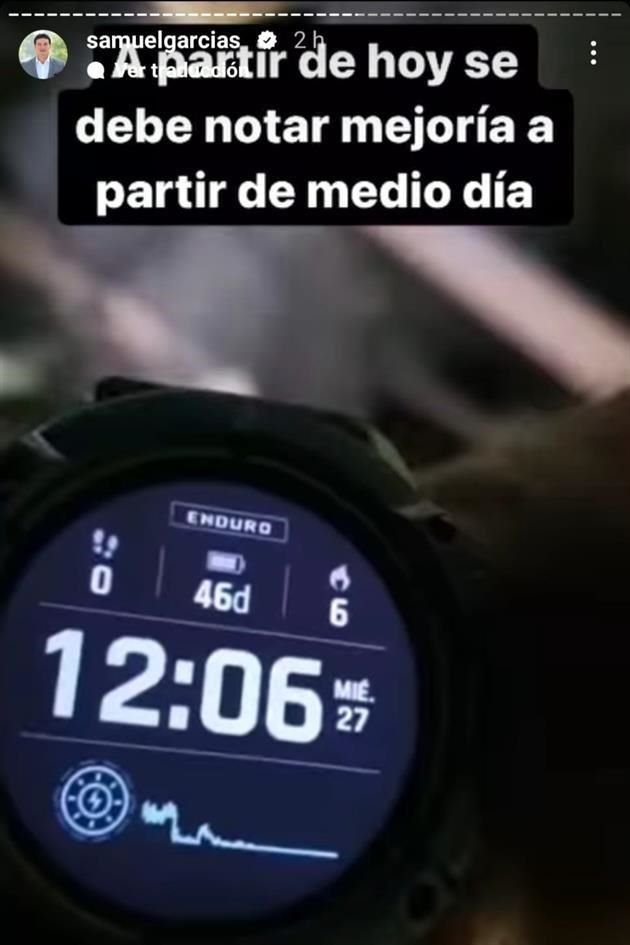 En una publicación realizada esta mañana, el Gobernador Samuel García dijo que se extraerán mil 200 litros por segundo.