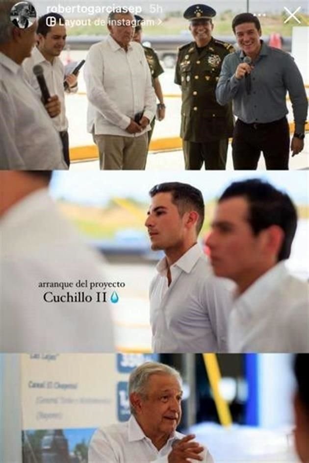 Acompañó a la Comitiva Estatal en la visita del Presidente a la presa El Cuchillo (13 de agosto)