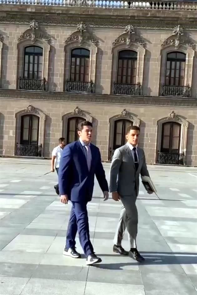 En la Explanada Cultural previo a la presentación del nuevo portal de transparencia en el LabNL (miércoles 10 de agosto)<br>