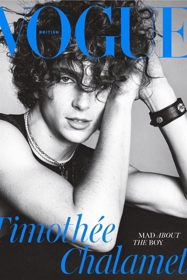 Timothée Chalamet se convierte en el primer hombre en encabezar la edición británica de Vogue en solitario; protagoniza el mes de octubre.