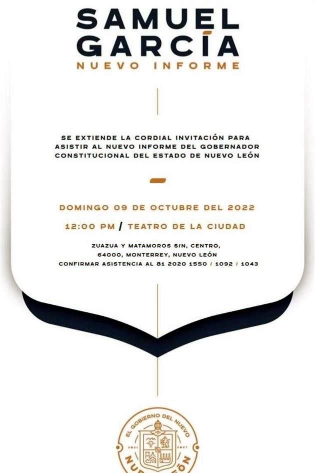 El evento, detallaron, se realizará a las 12:00 horas en el Teatro de la Ciudad.