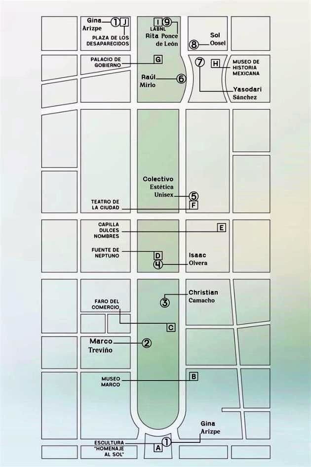 Conoce en donde se ubicanlas obras que forman parte de la exposición de arte público 'Horizontes'.