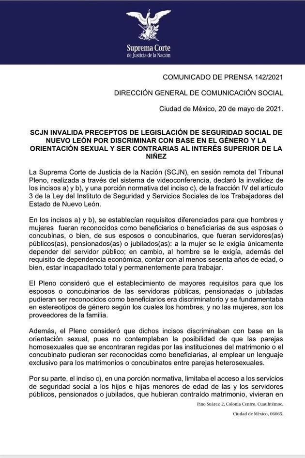 La invalidez de estos preceptos legales tendrá efectos 90 días después de la notificación al Congreso local, que deberá subsanar los vicios constitucionales correspondientes.