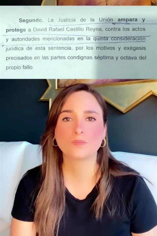 La promotora cultural denunció que su presunto agresor recibió un amparo contra la orden de aprehensión.