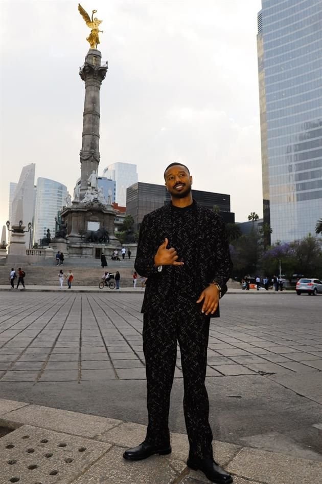 Micheal B. Jordan en la Ciudad de México, para la promoción de 'Creed III'.