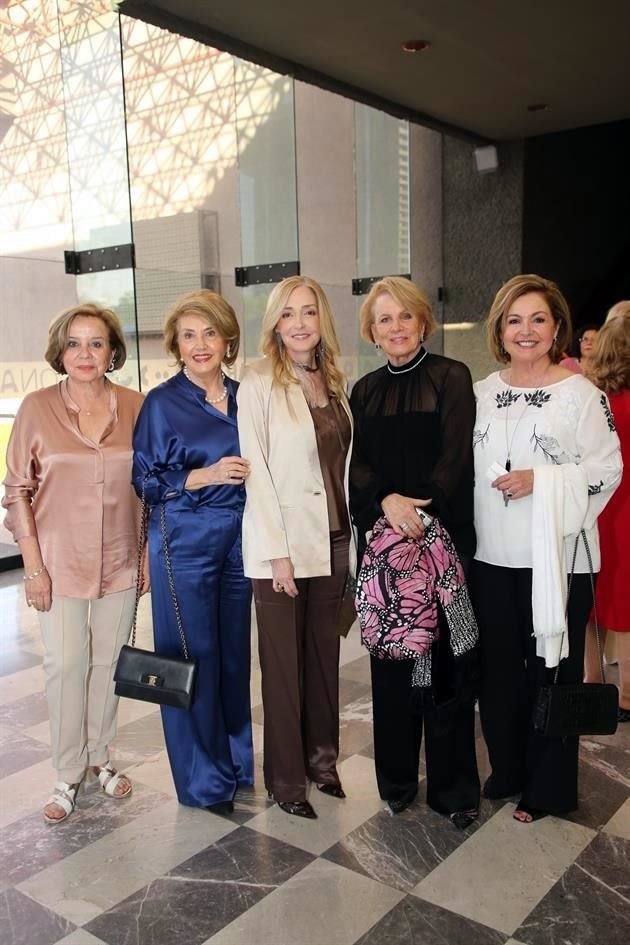 Ivonne de Odriozola, Lolina Treviño de Maldonado, Bárbara Herrera de Garza, Teresa Blancq-Cazaux de Gómez Junco y Alicia Fernández de Garza