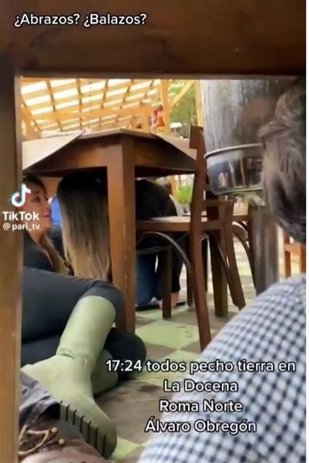 Un tiroteo se registró en un restaurante localizado en la avenida Álvaro Obregón, por lo que comensales se refugiaron bajo las mesas.