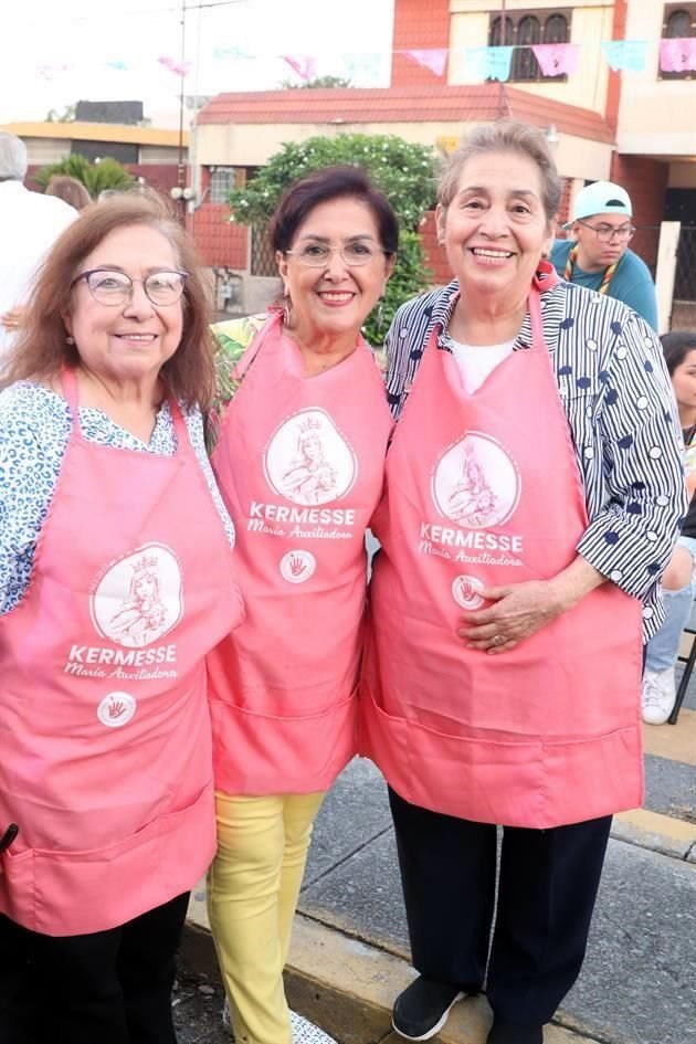 Minerva Garza de García, Lilia Robles y Andrea Esquivel de Medellín