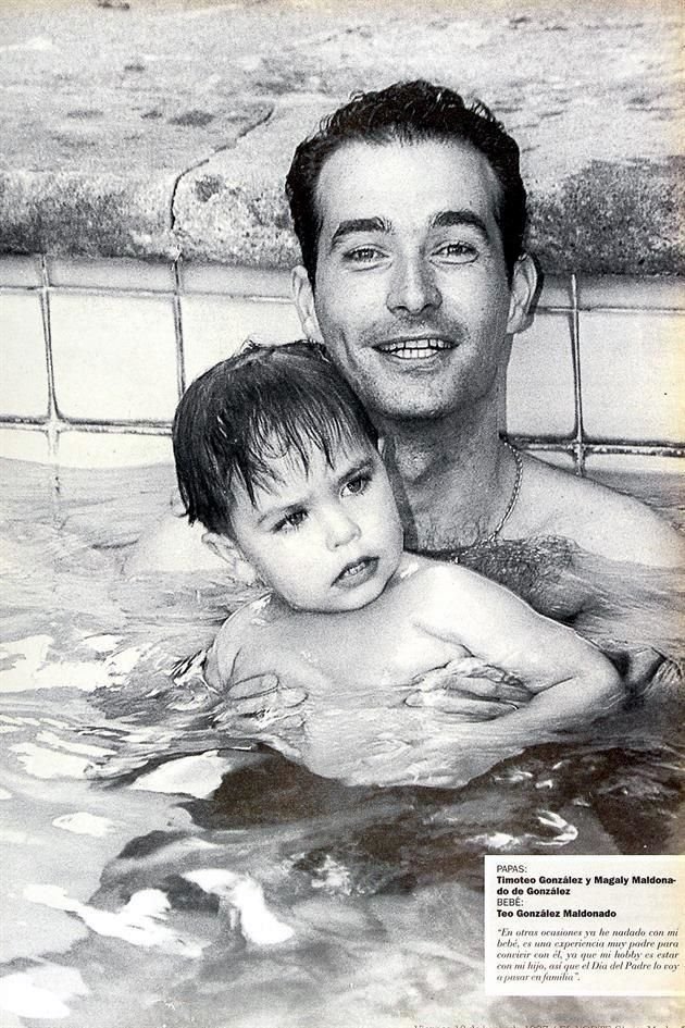 13 DE JUNIO DE 1997. Timoteo González con su hijo Teo González Maldonado