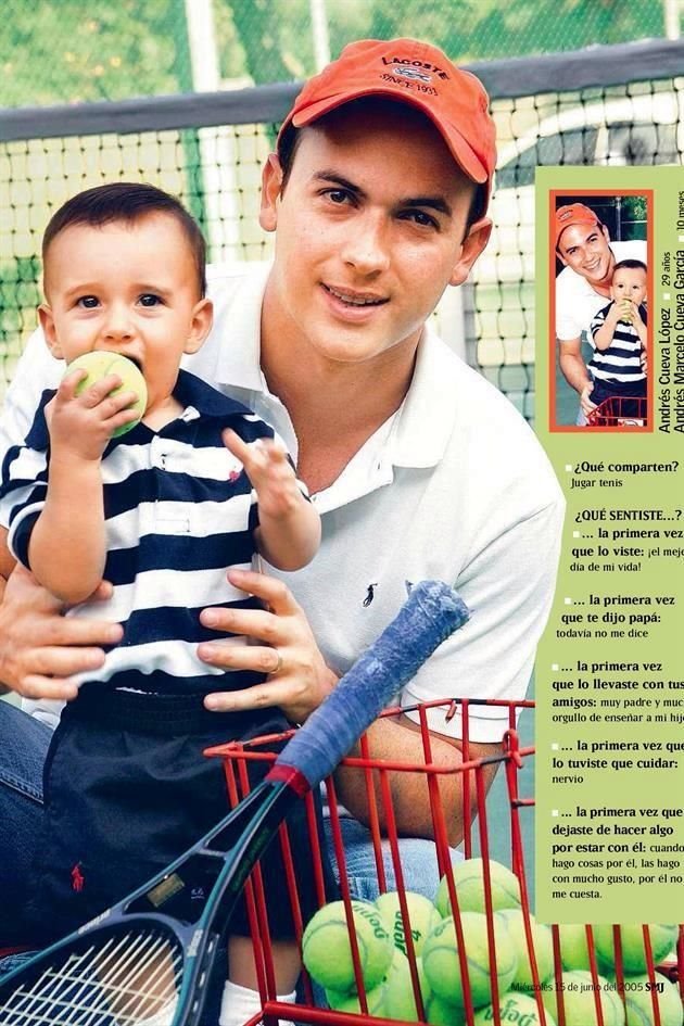 15 DE JUNIO DEL 2005. Andrés Cueva López con su hijo Andrés Cueva García
