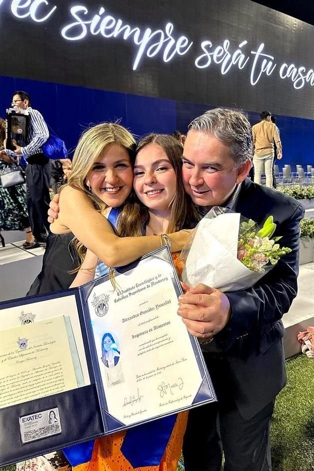 Sandra Yamallel de González, Alexandra González Yamallel y Guillermo González