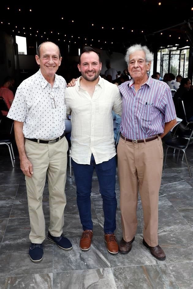 David Canavati Giacomán, el festejado y Patricio de la Torre