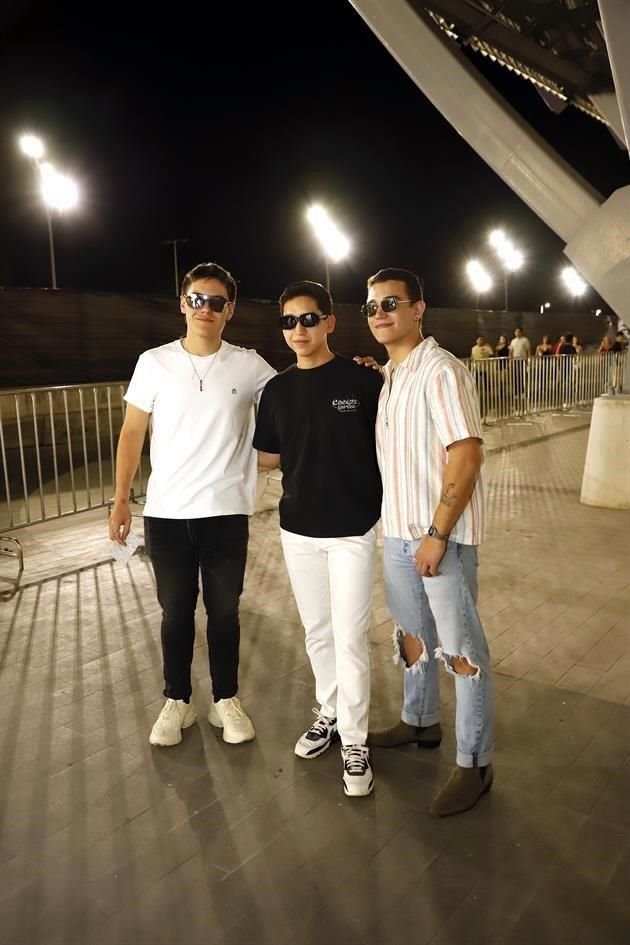 Marcelino Cantú, Sebastián Aguilar y Diego Badillo