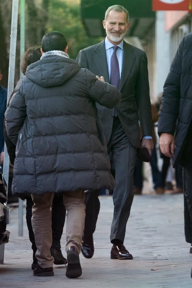 El Rey Felipe se mostró alegre en todo momento.