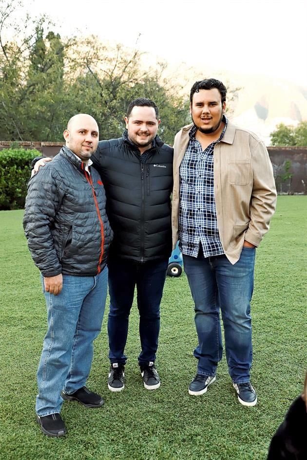 Mauricio Merla, Manuel Fernández y Eduardo Solís