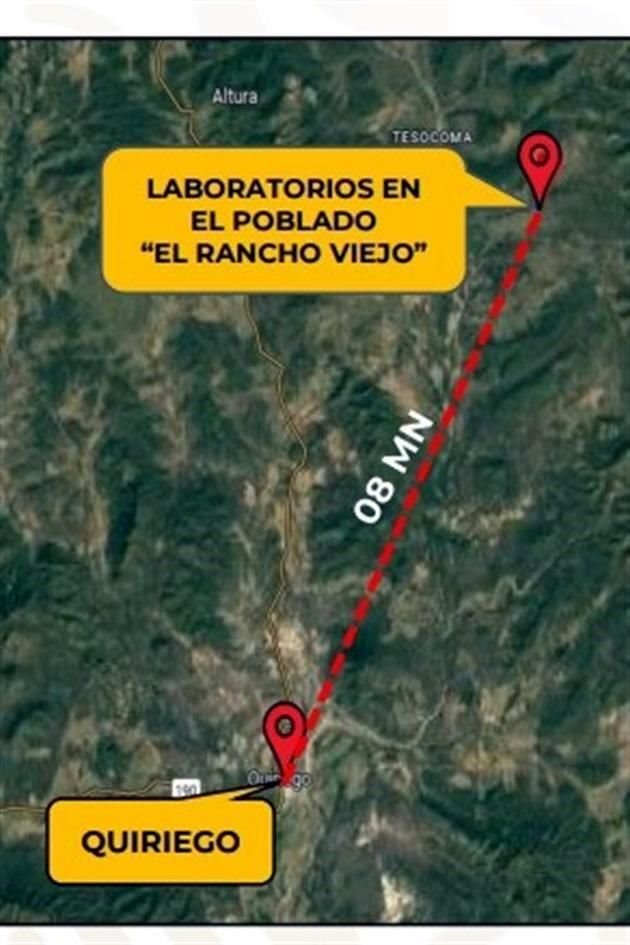 El laboratorio fue ubicado el pasado 8 de febrero en la comunidad de Rancho Viejo, a unos 16 kilómetros de la cabecera municipal de Quiriego.