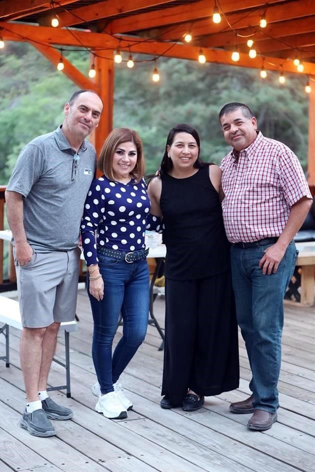 Valdemar Cepeda, Olivia Garza, Claudia Ríos y René Tijerina