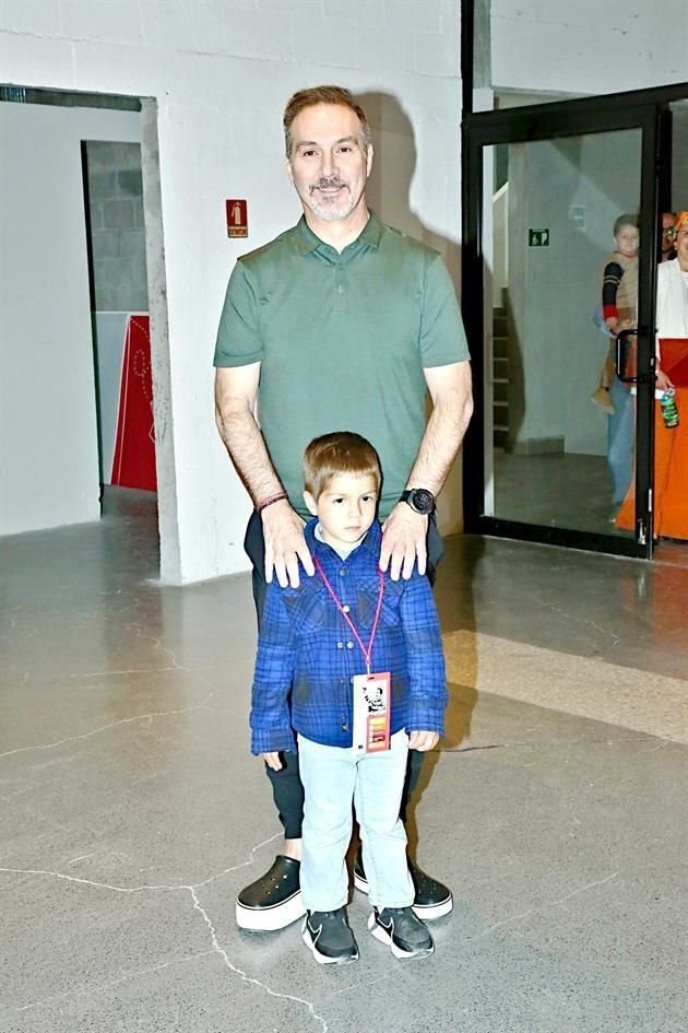 Luis Marcelo García con su hijo Luis Marcelo