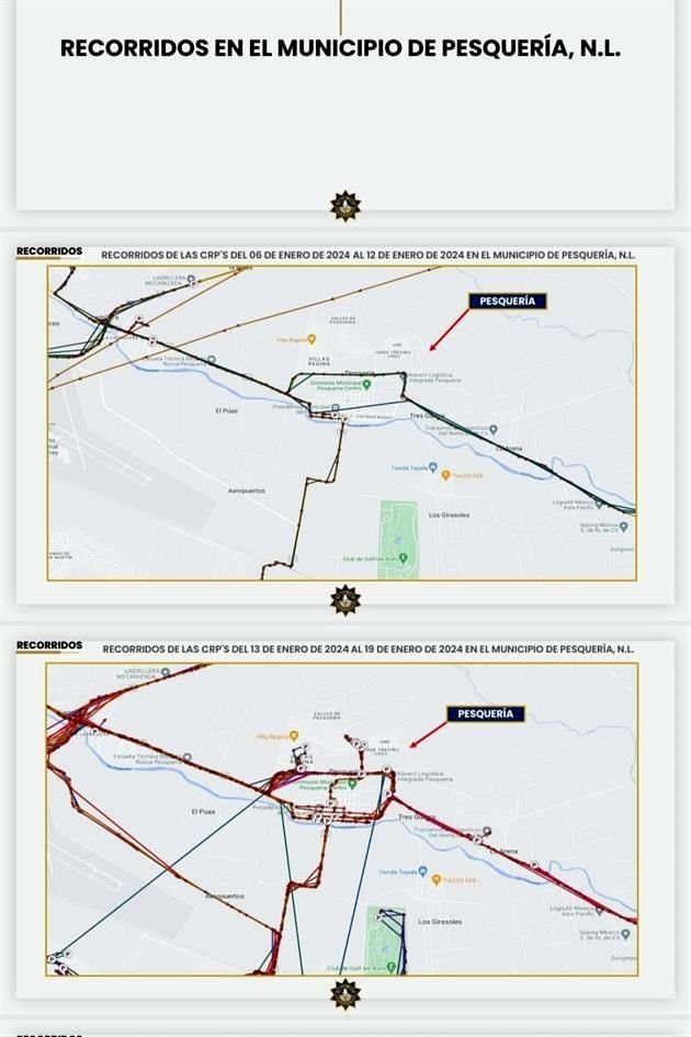 Fuerza Civil informó el registro de patrullajes y recorridos de las unidades en por lo menos los últimos dos meses.