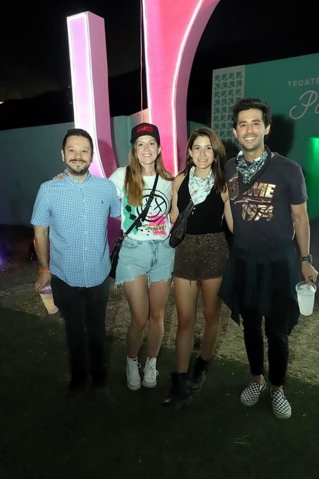 Francisco García, Regina Noriega, Alejandra Alvarado y Francisco Garza