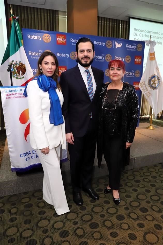 Valentina Garza de Ganem, Sergio Ganem y Alma Rosa Velázquez