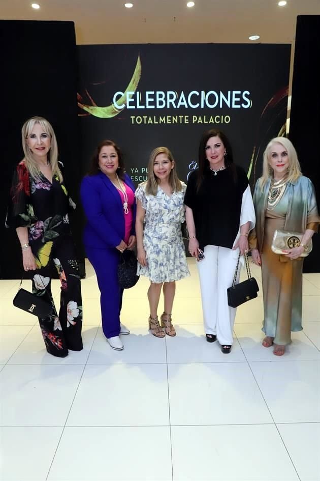 Lourdes González, Lucy Taha de Fernández, Alma de Guzmán, Marlene Dávila de Rodríguez y Tey González de Salas