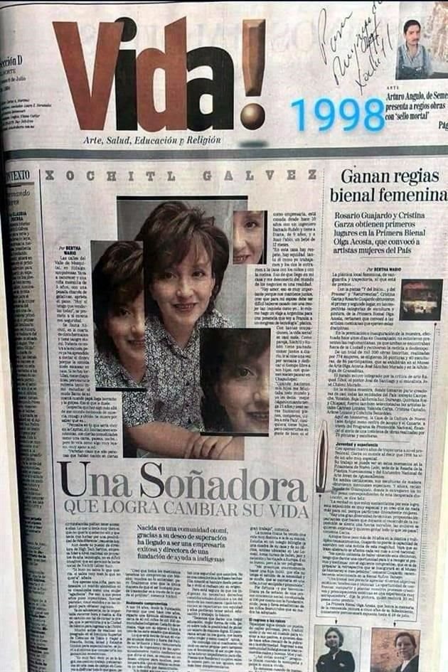 Alguien a quien Xóchitl Gálvez le autografió la portada de Vida, la subió a sus redes y se volvió viral.