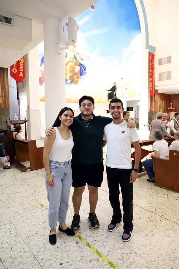 Fátima Ibáñez, Eleazar Basaldúa y Miguel Rendón